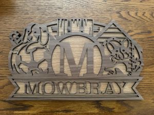 laser   monogram name dog sign  mowbray 