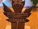 laser   personalized canada flag3  standup 