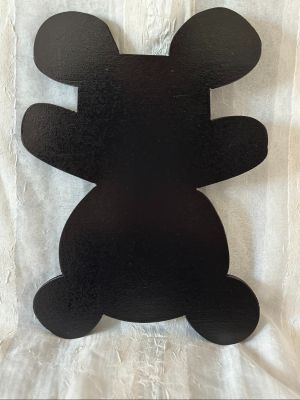wood   sihlouette   teddy bear 