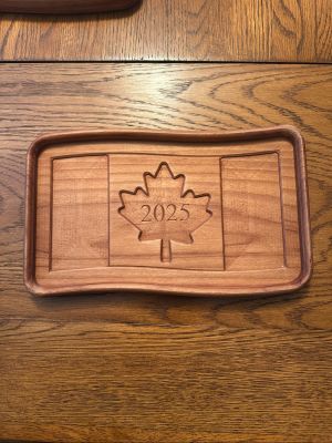 wood   trays   wavy flag