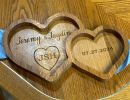 wood   trays  heart 